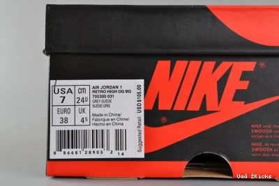 AIR RETRO JORDAN 305 HIGH (GS) BG womens grey 1 wolf 705300-031 EyeCatching 0627